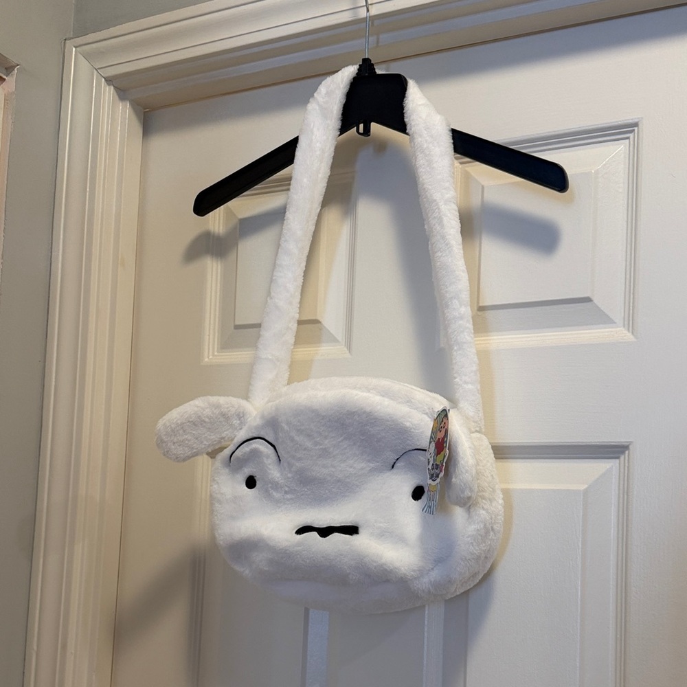 Miniso Crayon Shinchan Collection Shoulder Bag, White Fluffy, NWT - Picture 4 of 12